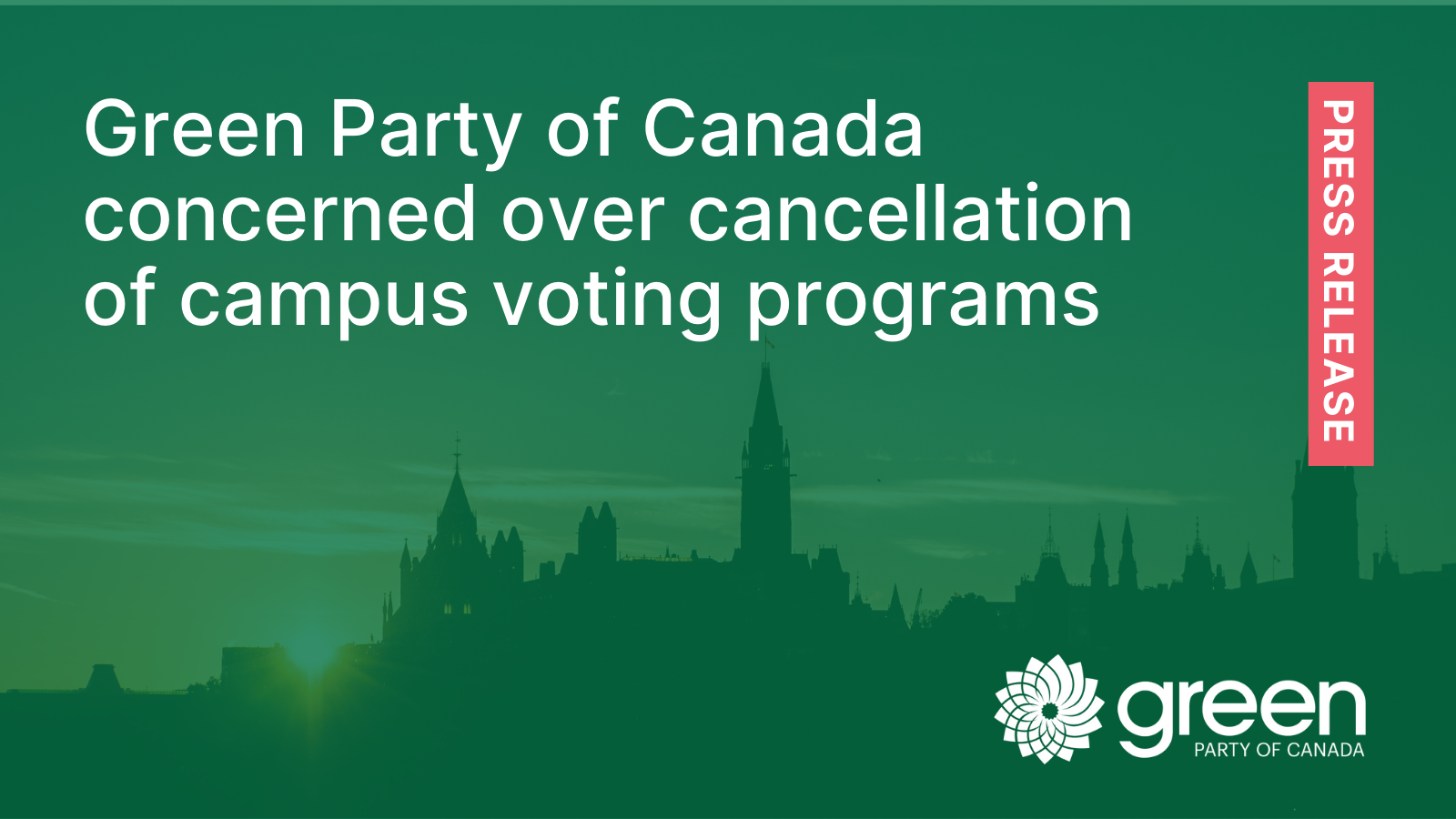 Green Party of Canada concerned over cancellation of campus voting programs